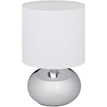 VKH Kabellose LED Nachttischlampe – Metall, Silber, 3 Lichtmodi, Touch & USB-C, Für Schlafzimmer & Wohnzimmer