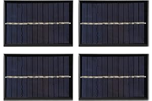 Ladieshow Solarpanel, 4 STK. 0,6 W 6 V Mini-Solarpanel-Modul Photovoltaik-Solarzellen Outdoor-Camping-Batterieladegerät DIY-Teile