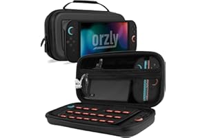 Orzly Étui de Transport pour Console Nintendo Switch 2 (2025), étui Rigide avec Rangement Intelligent pour Accessoires et 20 Poches pour Jeux, édition Coffret Cadeau