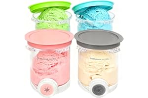 Für 4 Stück Ninja Swirl Creami Behälter 480 ml Eisbehälter für NC700 NC701EU Serie, Eiscreme Behälte mit Swirl für Ninja Swirl Eismaschine, Spülmaschinenfest, BPA-frei, Ninja Eismaschine Zubehör