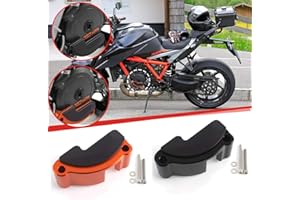 XX ECOMMERCE Lorababer Motorrad Links Motor Rennen Kupplung Abdeckung Fall Schieberegler Bewachen Beschützer für 1290 Super für Duke R GT RC8 (Orange)