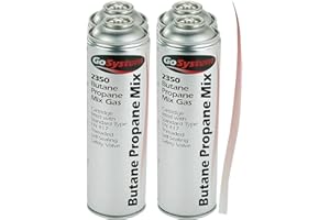 Ranjha's® GoSystem 2350 Butane Propane 350g 70:30 Mix Gas Cartridge Canister for Camping Stove Blowtorch BBQ Gas Weed Burner EN417 Threaded (4)