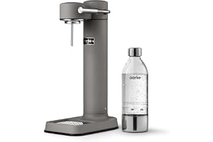Aarke Carbonator 3, Kolsyremaskin i Rostfritt Stål med BPA-fri Flaska (800ml), Mattgrå