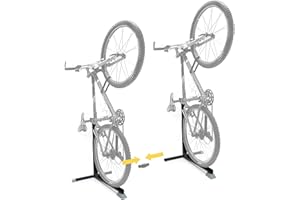 Bike Nook 2 soportes para bicicletas verticales | Soporte de suelo y pared para bici | Aparca bicis interior y garaje | Sin taladro | Negro