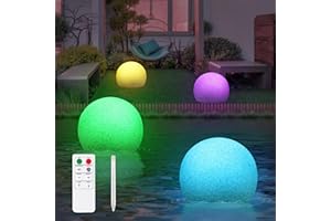 ‎GGII GGII Solarlampen für Außen Garten, Schwimmende Poolbeleuchtung Solar Bodenleuchte, Solarleuchte für Garten Deko Draußen IPX6 Wasserdicht, Gartenleuchten Solar für Pool Schwimmbad Teich Party (Two)
