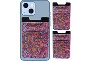 BRICOGAMO Tarjetero Adhesivo Móvil, Porta Tarjetas En Funda De iPhone Ó Samsung para Transporte De Wallet, Cartera para Hombre Y Mujer, Monedero Bimba Regalos, Oferta Flash del Día, Pack 2 UD Rosa