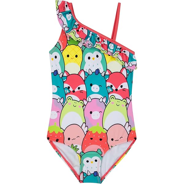 Squishmallows Ärmelloser Spielanzug Mädchen - Baumwolle Sommerkleidung Mit Taschen - Squish Squad Print