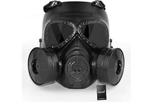 WISEONUS Maschera Softair Máscara Táctico Paintball Caza Cosplay CS Juego Protección Halloween Maschera Completa con Dobl Ventilador Turbo