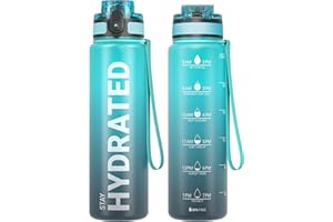‎SAHARA SAILOR Sahara Sailor Trinkflasche, Sport Trinkflasche, [BPA-frei Tritan] 1L/500ML/750ML Auslaufsicher Sport Wasserflasche, Sportflasche für Fahrrad, Camping, Yoga, Gym (1 Flasche)