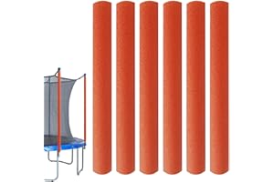 Anloximt 6 Piezas Espuma para Trampolín, Espumas Proteccíon Barras para Cama Elàstica, Repuesto para Tubos Espuma para Cama Elástica, Repuesto Cama Elastica Exterior, Naranja