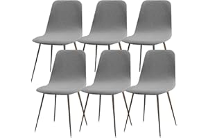 Lydevo Shell Chair Covers for Dining Chairs 6 Stretch Dining Chair Covers Scandinavian Chair Slipcovers Removable Washable Round Chair Slipcovers Protector for Kitchen Living Room Bedroom,#Pale Grey