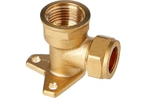 Plumb-Pak PF09AMZ Compression Wallplate Elbow 15mm x 1/2inch Female