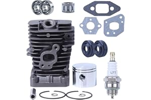 Mtanlo Zylinderkolben-Set 41,1 mm für Partner 350 33 350 351 352 370 371 382 390 391 401für Husqvarna 137,mit L7T/BPMR7A Zündkerzen Nadellager öldichtungsring Vergaser Dichtung 5300715-79
