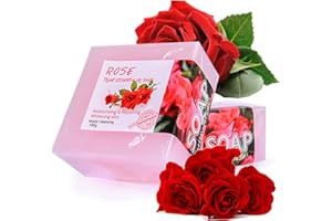 NAILGELER Rosa Soap, Sapone, Sapone Corpo, Sapone come gel doccia solido e shampoo solido, Soap Bar, Pezzo di doccia, Sapone da doccia vegano per tutti i tipi di pelle, Cura Pelle Mani Viso e Corpo (Rosa)