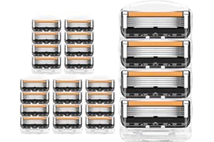 POLETOM 24PCS Razor Blades Compatible with Gillette ProGlide, Manual Shaving 5 Layered Precision Replacement Blade for Men