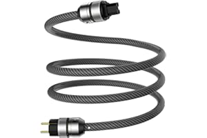 Tertullus HiFi High End kabel zasilający C15, kabel zasilający HiFi Audio kabel do urządzeń chłodniczych z wtyczką Schuko i wtyczką do urządzeń zimnych (E820, 1 m)