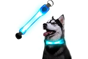 FLINTRONIC Świecąca Obroża LED dla Psów i Kotów - Silikonowa, Odblaskowa, Migające Światło, Ostrzeżenie o Bezpieczeństwie, Nocne Spacery