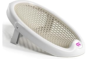 OKBABY Jelly - Transat de Bain Pliant, Doux et Confortable pour le Bain des Nouveaux-nés 0-8 Mois (8 kg) - Gris