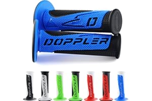 ‎AREA LONGBOARD Doppler Radical Motorrad Motorroller Lenkergriffe Motorrad Griffe Griffgummis 2 Stück 1x 22mm + 1x 24-25mm (Blau + Schwarz) Kompatibel mit BMW KTM Honda Yamaha KSR Aprilia Kawasaki Suzuki Piaggio