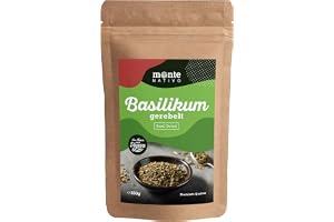 Torkad Basilika Monte Nativo (250g) - Varsamt torkade Kryddor - Basilika perfekt för Matlagning, Pizza och Pasta - Frisk smak och arom för dina Favoriträtter