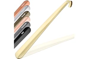 JK Trade® Chausse-pied stable en acier inoxydable de 42 cm | Chausse-pied long en acier inoxydable pour se tenir debout | Rapide et confortable au dos | Longueur et largeur optimisées