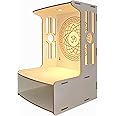 Alpine Willow Wall Mounted Modern Wooden Temple I Temple for Home I Pooja Temple I Temple for Shop I Temple for Office I Temple Decoration I Mandir for Home (White)