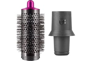 ODASHEN Okrągła szczotka objętościowa do Dyson do Airwrap Styler Część mocująca z adapterem do suszarki do włosów Dyson przekształcana w lokówkę Styler