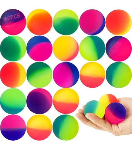 Jameitop® 1500 Bunte Flummis Gemischt – Ca. 2 Cm Durchmesser, Frost/Verlauf/Neon-Farben