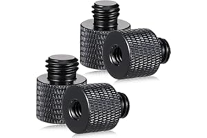 HARIENDNY 4 Stück Gewindeadapter 1/4“ auf 3/8“ und 3/8“ auf 1/4“ Kamera Schraubadapter Aluminiumlegierung Stativ Schraube Adapter für Kamera Mikrofonständer Kamerastative Lautsprecher Mikrofonhalterung