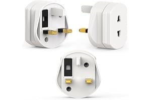 ZAIBIER Pack of 2 Shaver Toothbrush Adapter Plug Uk, Converter Adapter Plug Charger Uk Heavy Duty Socket Converter Uk With 1A Fused Adaptor Plug For Shaver Adapter Plug Uk & Toothbrush Plug Adapter Uk.
