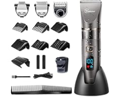 Hatteker Beard Trimmer Hair Clipper Professional Cordless Clippers Hair Trimmer Shaver Detail Trimmer Hair Cutting Kit for Me
