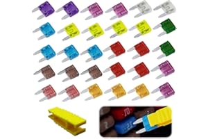 CWPFVQA 30 Fusibles De Voiture, 1 Extracteur De Fusible De Voiture, Mini Fusibles À Lame, Fusibles À Lame De Petite Voiture, 2A, 3A, 5A, 7,5A, 10A, 15A, 20A, 25A, 30A, 35A, 40A.