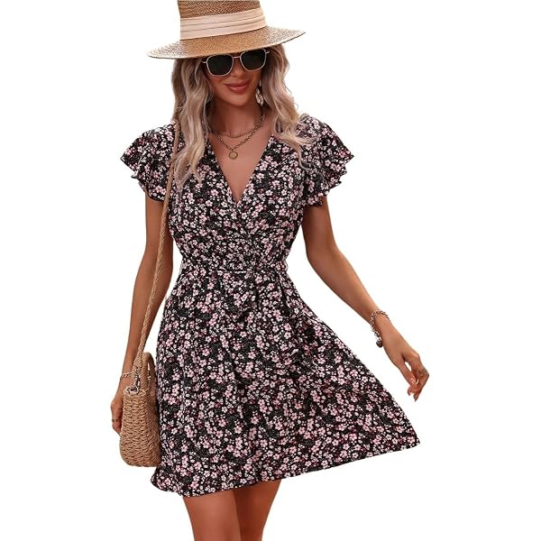 GRECIILOOKS Women's Western A-Line Knee-Length Dress - Floral Lace, 3/4 Sleeve, Party Or Wedding - View #10