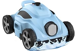 Rebongki Kabelloser Poolroboter mit Starker Saugkraft & Selbsteinparkfunktion – Automatischer Poolsauger für Über- und Unterwasserpools bis 100 m² – 110 Min. Laufzeit