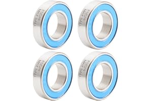 FUSHIBEARING 6800 VRS MAX Cartridge Bearings, Size 10x19x5mm Chrome Steel Blue Sealed with Grease, 6800LLU Cart Full Balls Bearing for MTB Hub Pivot, (Pick of 4Pcs)