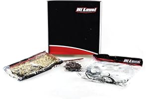 HI-LEVEL Hi Level motorcycle Chain & Sprocket Kit compatible with/replacement for Honda CBR125 2011, 2012, 2013, 2014, 2015, 2016, 2017 44/15 + 428H-128L Gold