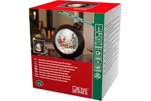 Konstsmide Jul LED snöglob lykta med jultomtescen, vattenfylld/för inomhusbruk (IP20)/batteridrift: 3 x AA 1,5 V (exkl.) / Jullykta 1 varmvita dioder, 4362-000