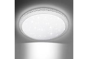 Hondony Bathroom Lights Ceiling, 24W 6500K Ceiling Lights, Cold White, Waterproof IP54, Small, Dome, Modern, Flush Ceiling Light for Kitchen, Bulkhead, Toilet, Porch, Bedroom