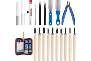 WiMas Kit di 31 accessori per stampante 3D, kit di strumenti di stampa 3D con custodia, per pulizia, rimozione stampa, finitura e stampante 3D