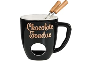 ‎BUTLERS BUTLERS Schokofondue Tasse 200ml Teelichthalter, Schokoladenfondue 2 Personen Fondue-Set Porzellan -CHOCOLATE FONDUE Tasse zum Schokolade Schmelzen Weihnachten Mini Schokobrunnen Tasse für Teelicht