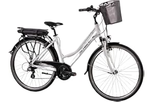 ‎F.LLI SCHIANO F.lli Schiano E-Ride 28 Zoll E-Bike Pedelec, e Bike Elektrofahrräder für Erwachsene Herren/Damen bis 25 km/h Comfort Trekking Electric Fahrrad mit Fahrradzubehör Akku Kettenschutz Korb Damenfahrrad
