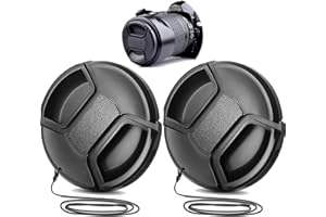 COZEVDNT Objektivdeckel für Kamera Objektive, 2 Stück Lens Cap Ersatz-Schutzkappe, Kompatibler Universal-Objektivdeckel für Kameras mit Objektiv von 58mm