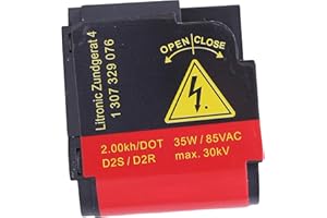 LICHENGTAI Xenon HID Headlight Ballast Control Unit with Igniter/D2S D2R Bulb Compatible for E46 Coupe, for E83 X3, for S Class W220, for Volvo C30 S40 V50, for Golf MK5 GTI Replace 1307329076 1T0941471 30655979