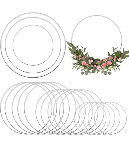 Rayher Anelli Metallici Ricoperti, Diametro 30Cm, Spessore 3Mm, Colore