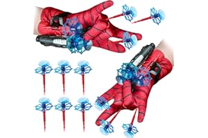 ZZRSYJ 2 Juegos de Launcher Glove, Lanzador de Héroes, Guantes Spider Niño; Lanzador de Guantes, Guante Hero Launcher, Shooter Spiderman, para Niños Juguetes Educativos Divertidos (B)