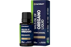 HORBÄACH Oregano Oil Drops | High Strength Wild Oregano Liquid | High Carvacrol% | 20ml Vegan Friendly Oil | Dietary Supplement | by Horbaach