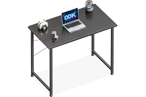 ODK Datorbord med Justerbara Ben, 80x40cm, Svart | Kompakt för Små Utrymmen, Justerbara Ben, Stabil Konstruktion, Ideal för Hemmakontor och Studie