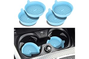 deemars 4PCS Montaña Rusa de la Copa de Coches, Una Montaña Rusa, Antideslizde Coche de la Copa Titular de la Montaña Rusa Coche Interior Accesorios Universales para la (Azul Marino)