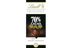 Lindt Excellence Chocolate Negro 70% cacao, tableta de chocolate, aromático, extrafino, intenso y equilibrado