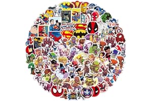 KOWASO Autocollants Super héros Anime 100 pour valise Skateboard ordinateur portable bouteilles d'eau voiture adolescents garçons filles décalcomanie autocollant étanche